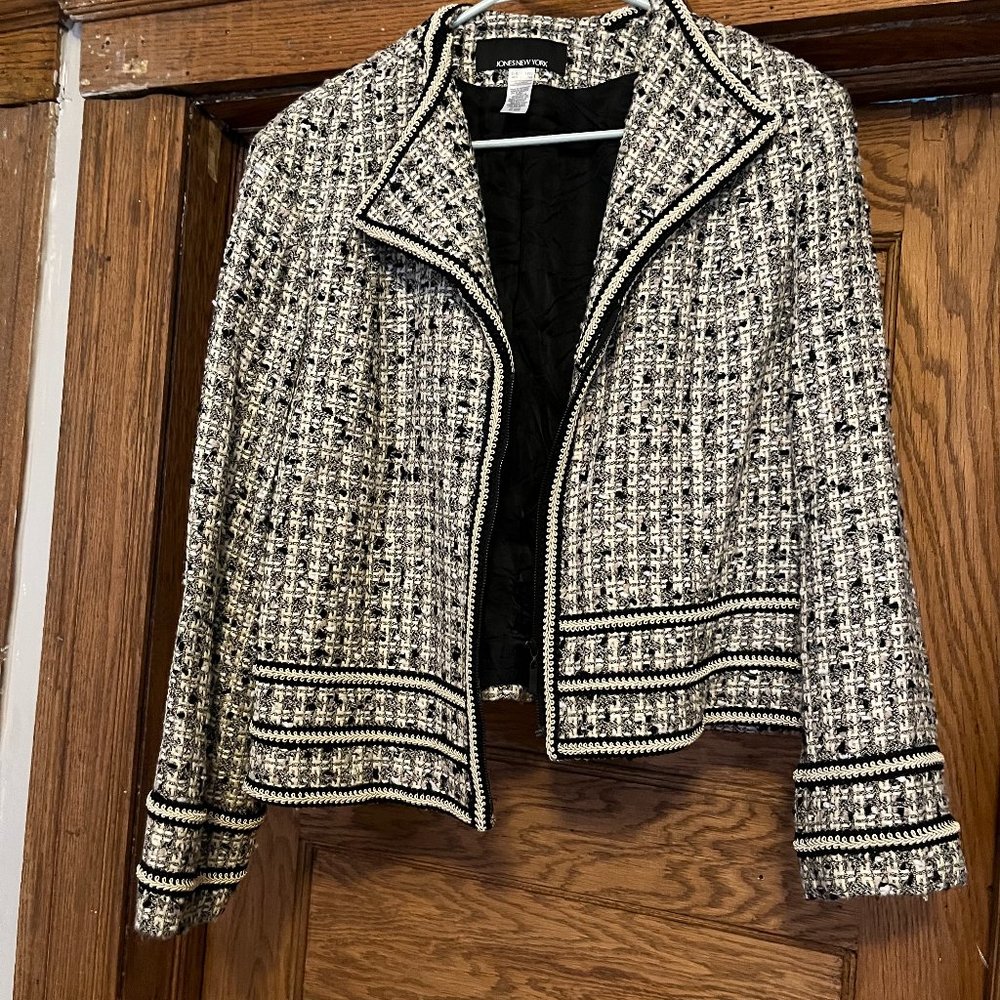 Jones New York 16W Trendy Zipper Blazer